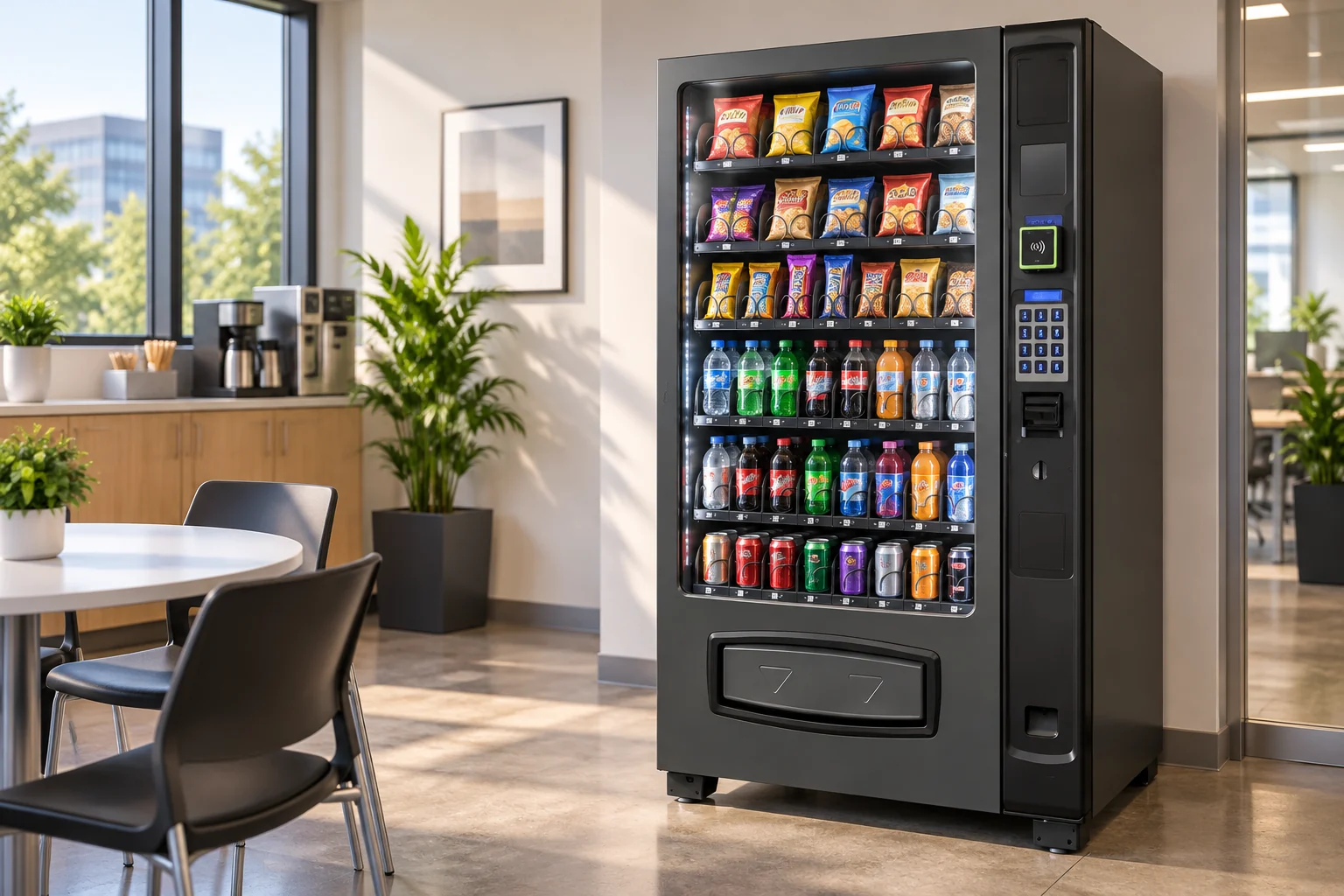 Concept illustration of combo vending machines