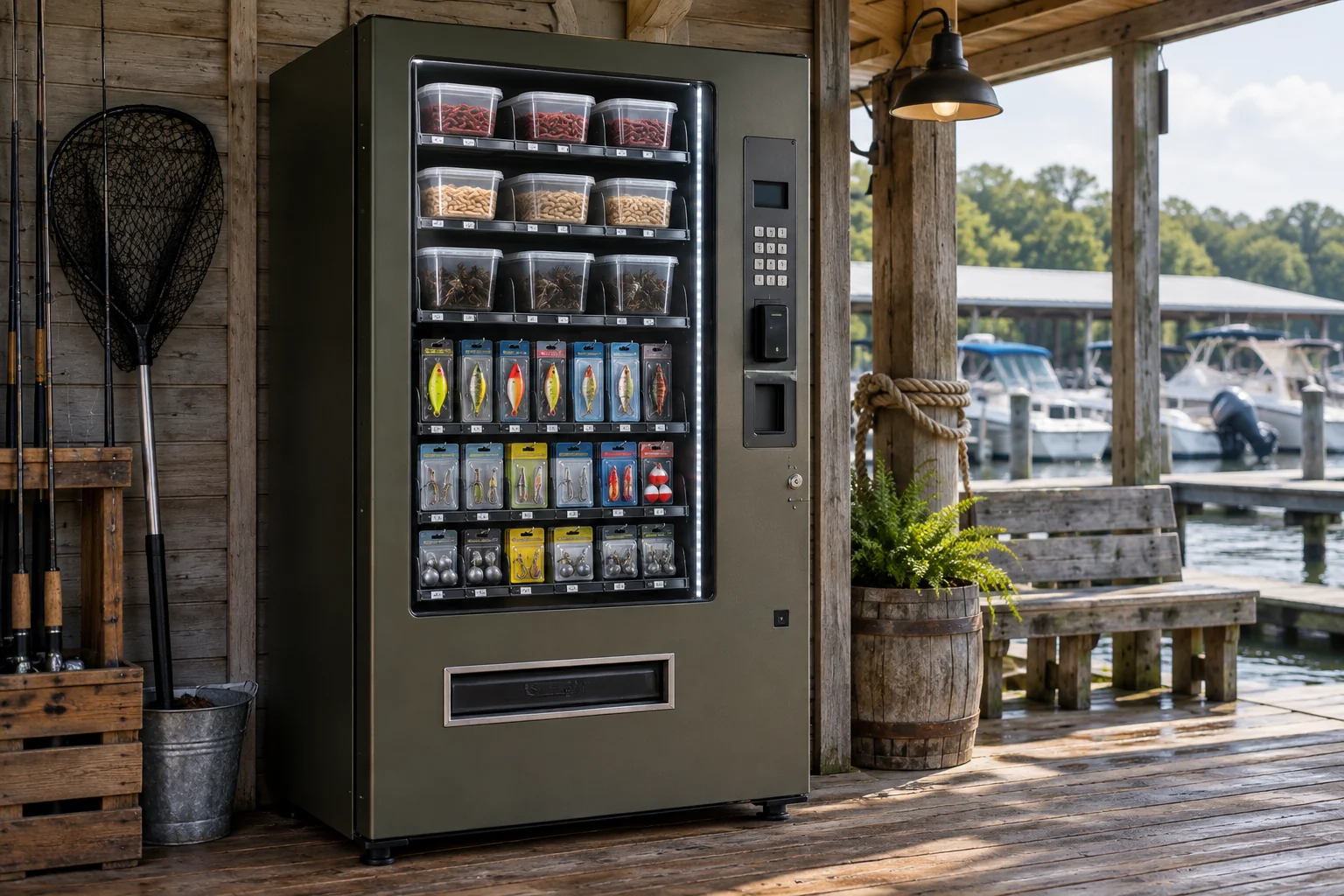 Concept illustration of bait vending machines