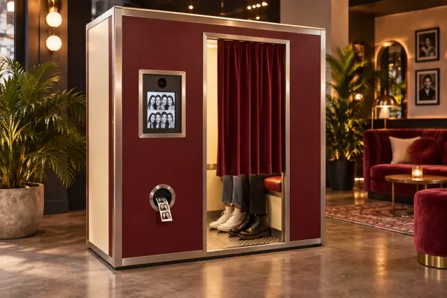 Concept illustration of photo booth vending machines