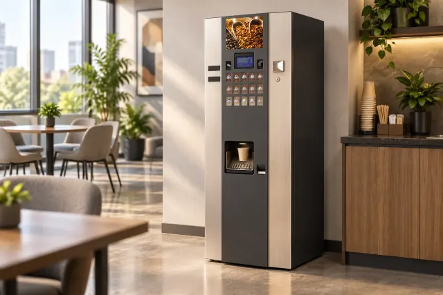 Concept illustration of coffee vending machines