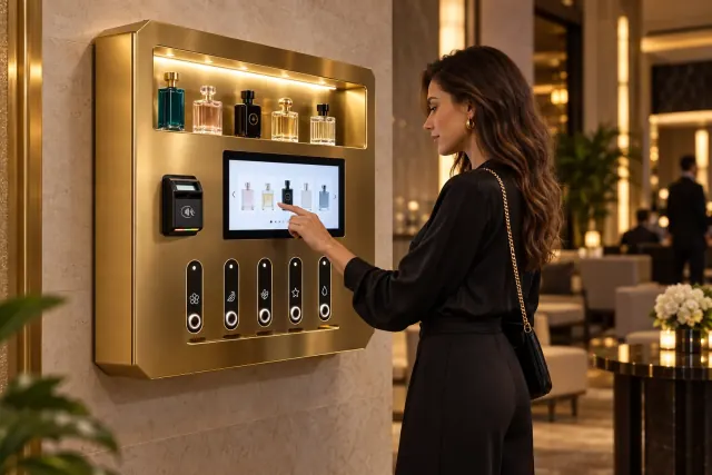 Concept illustration of perfume vending machines
